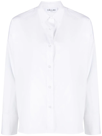 Câllas Sirene Poplin Long-sleeve Shirt In White