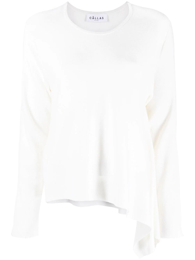 Câllas Heloise Asymmetric-hem Jumper In White