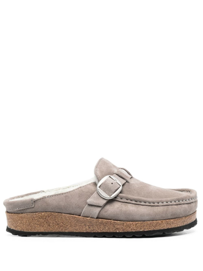 Birkenstock Coin Shearling-lined Mules In Grey