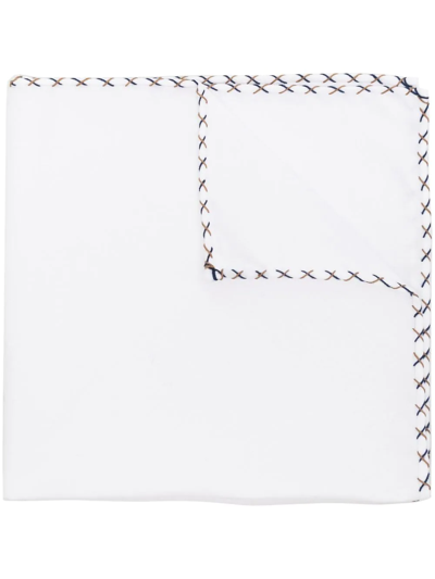 Brunello Cucinelli Contrasting-edge Trim Handkerchief In White