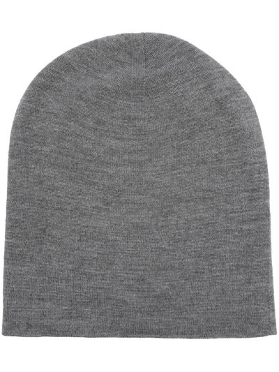 Brunello Cucinelli Soft Fine-knit Beanie In Grau