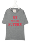 DOUUOD SLOGAN-PRINT SHORT-SLEEVE T-SHIRT