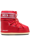 Moon Boot Round-toed Ankle Boots In Red