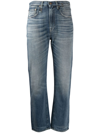 R13 WASHED CROPPED JEANS