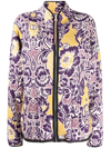 ARIES FLORAL-PATTERN ZIP-UP CARDIGAN