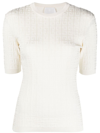 Givenchy 4g-motif Knitted Top In Ivory