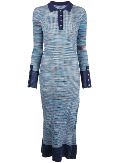 Jacquemus La Robe Zucca Knit Dress In Blue