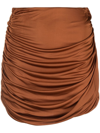 Gauge81 Kanda Draped Mini Skirt In Brown