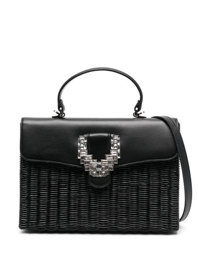 Rodo Interwoven-design Tote Bag In Schwarz