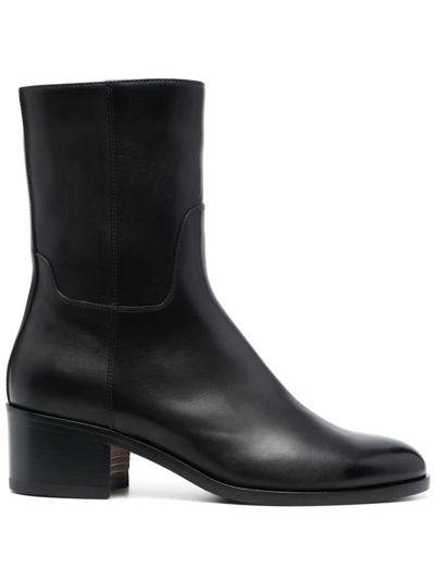Doucal's Leather Ankle Boots In Schwarz