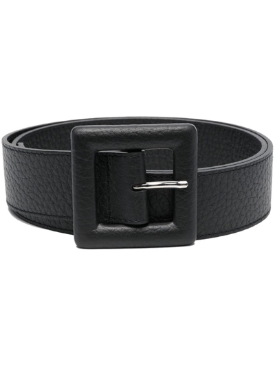 Orciani Large Buckle Belt In Nero