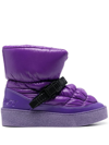 Khrisjoy Padded Nylon Ankle Boots With Engraved Logo In Violett