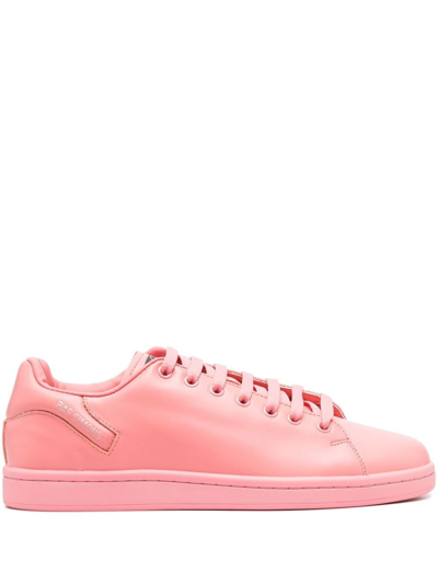 Raf Simons Logo印花侧饰低帮运动鞋 In Pink