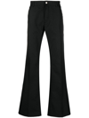 Courrèges Mid-rise Black Trousers With Flared Legs