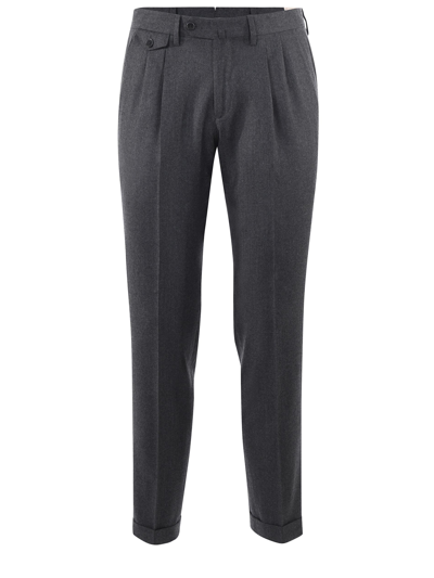 Briglia Trousers In Wool And Cashmere Blend In Grigio Scuro