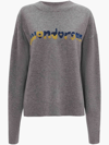 Jw Anderson Run Hany Logo-embellished Jumper In Grey