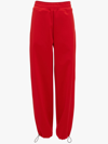 Jw Anderson Drawstring-cuff Track Pants In Red