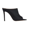 Gianvito Rossi Clear Stripe Stiletto Mule Sandals In Black Trasp