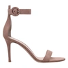 Gianvito Rossi Portofino Open-toe Leather Heeled Sandals In Blush