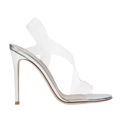 Gianvito Rossi Metropolis Sandals In Trasp Silver