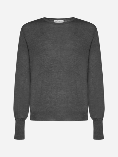 Ma'ry'ya Wool, Silk And Cashmere Sweater In Dark Grey