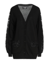 BOUTIQUE MOSCHINO BOUTIQUE MOSCHINO WOMAN CARDIGAN BLACK SIZE 10 COTTON, POLYESTER
