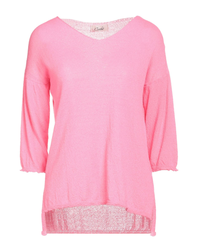 Croche Sweaters In Pink