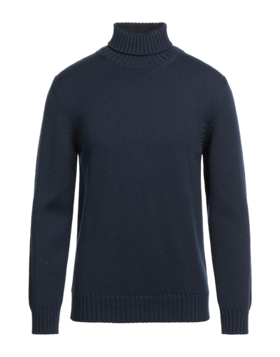 Alpha Studio Turtlenecks In Dark Blue