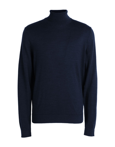 SELECTED HOMME SELECTED HOMME MAN TURTLENECK MIDNIGHT BLUE SIZE XL POLYESTER, MERINO WOOL