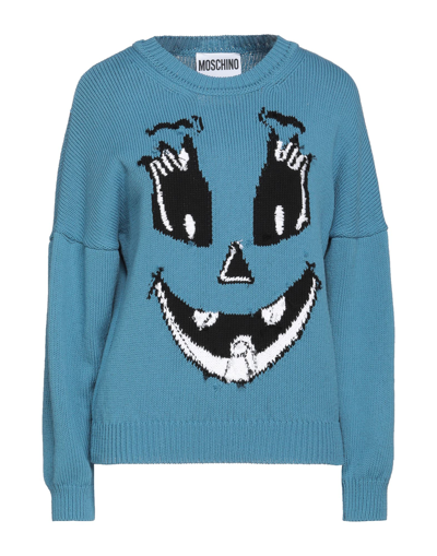 Moschino Sweaters In Blue