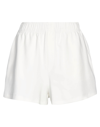 AG AG JEANS WOMAN SHORTS & BERMUDA SHORTS WHITE SIZE L COTTON, MODAL, ELASTANE