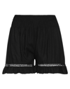 Iconique Woman Shorts & Bermuda Shorts Black Size M Viscose