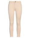 Fracomina Woman Pants Beige Size 26 Cotton, Elastane In Multi