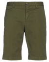 Pt Torino Green Cotton Blend Shorts