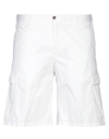 Pt Torino Man Shorts & Bermuda Shorts White Size 34 Cotton, Elastane