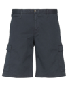 Pt Torino Man Shorts & Bermuda Shorts Midnight Blue Size 34 Cotton, Elastane