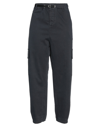 White Sand Pants In Black