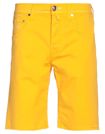 Jacob Cohёn Man Shorts & Bermuda Shorts Yellow Size 30 Cotton, Elastane