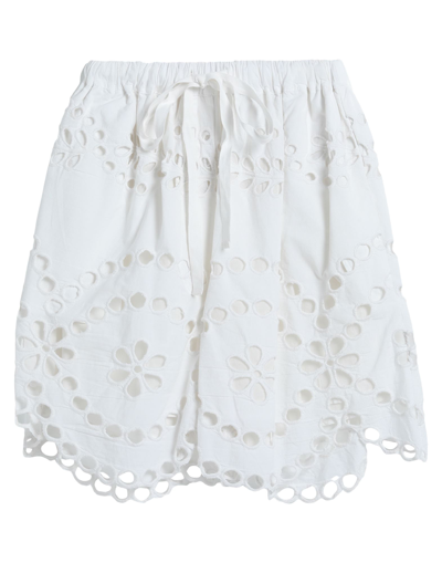Jucca Woman Shorts & Bermuda Shorts White Size 4 Cotton
