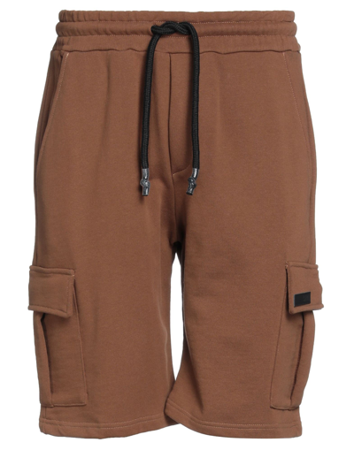Takeshy Kurosawa Man Shorts & Bermuda Shorts Brown Size Xxl Cotton