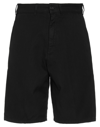 Department 5 Man Shorts & Bermuda Shorts Black Size 32 Cotton, Elastane