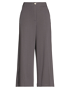 Alysi Woman Pants Lead Size 6 Cotton, Elastane In Grey
