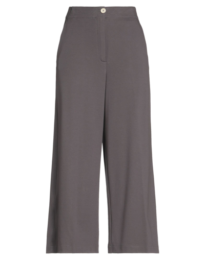 Alysi Woman Pants Lead Size 6 Cotton, Elastane In Grey