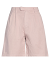 Alysi Woman Shorts & Bermuda Shorts Pastel Pink Size 28 Cotton, Elastane