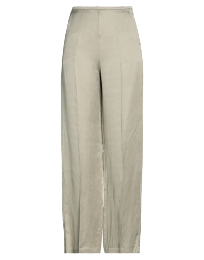 ALYSI ALYSI WOMAN PANTS SAGE GREEN SIZE 6 VISCOSE, LINEN