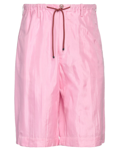 Dries Van Noten Man Shorts & Bermuda Shorts Pink Size 30 Silk, Cotton