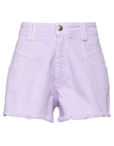 Jijil Denim Shorts In Purple