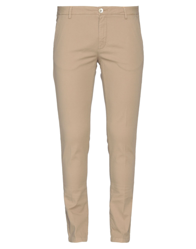 Aglini Man Pants Khaki Size 34 Cotton, Elastane In Beige