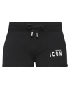 Dsquared2 Woman Shorts & Bermuda Shorts Black Size L Cotton, Elastane