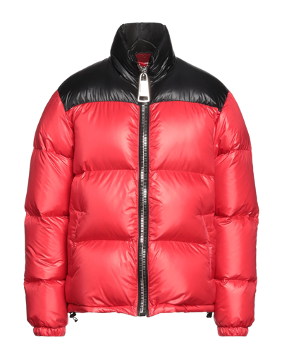 Moschino Down Jackets In Red